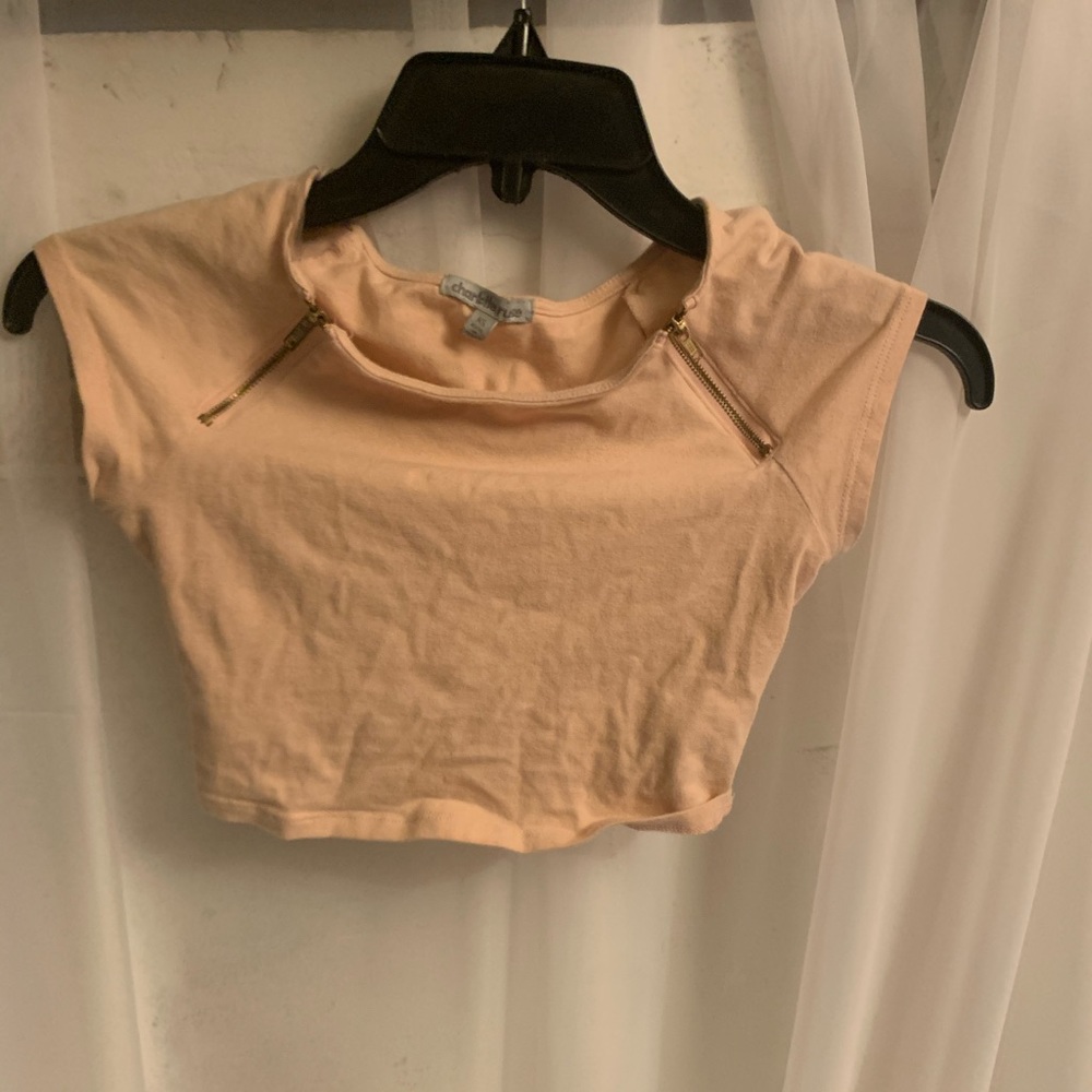 Peach crop top